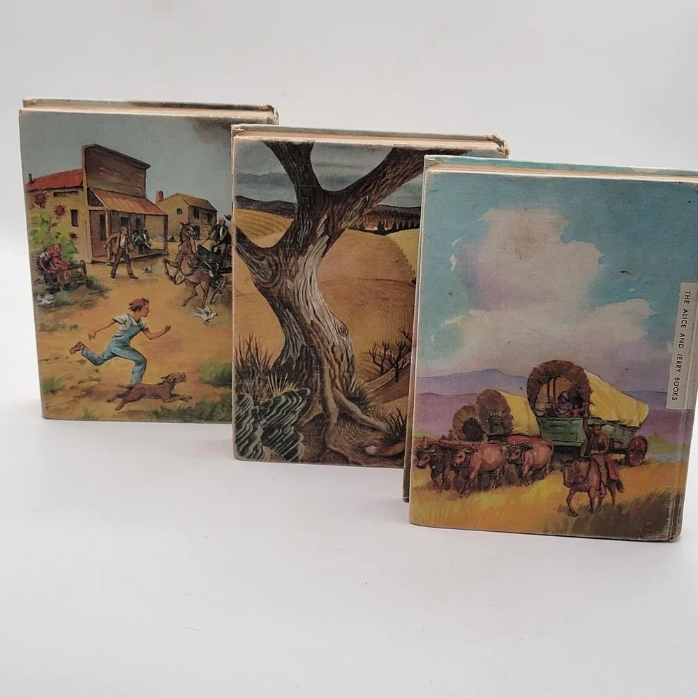 Mabel O'Donnell Alice and Jerry Books Hardcover Set 3 Reading Primers Good